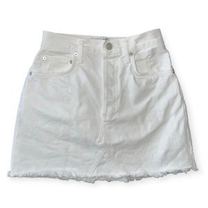 Agolde White Quinn Denim Skirt size 25